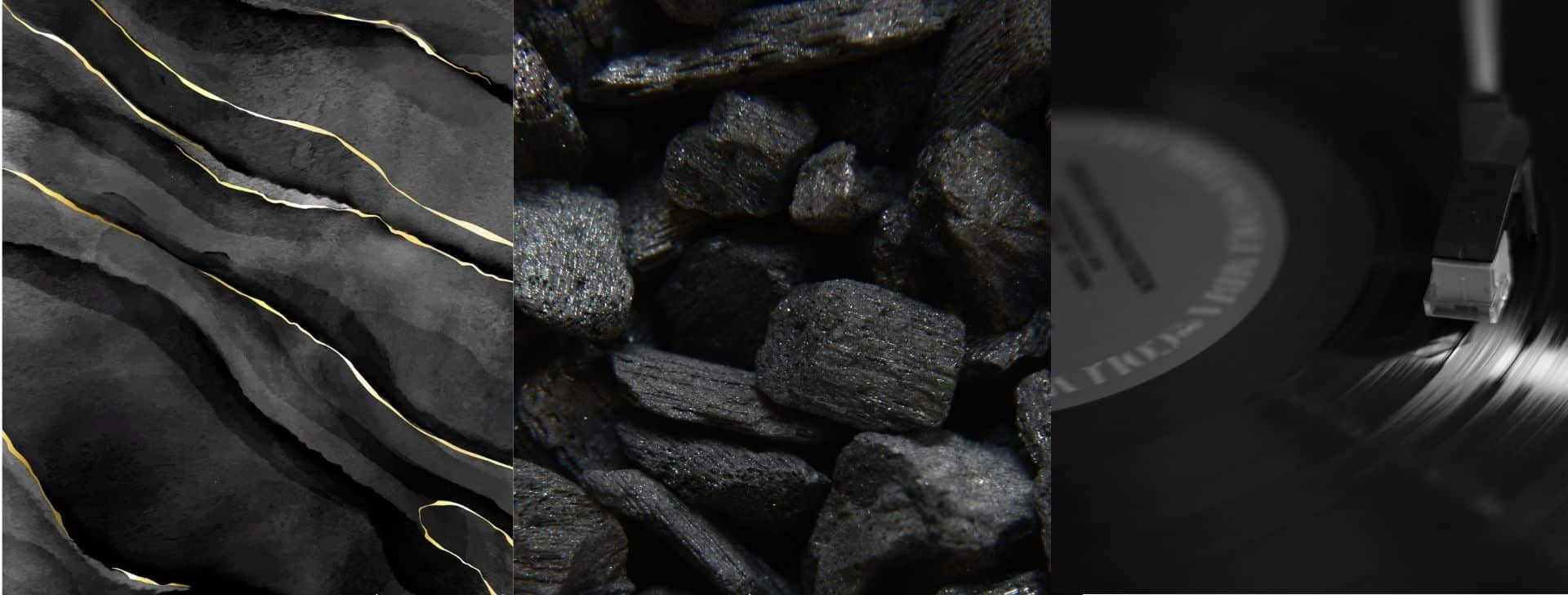 3 Beispiele für die Farbe Schwarz